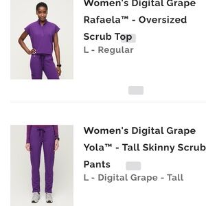 FIGS - Women's Digital Grape Scrub set (LT pants)